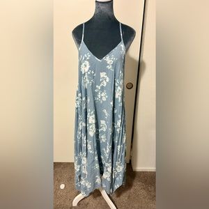 Blue floral maxi